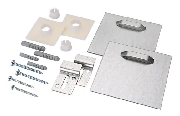 Dagaanbieding Raminex verborgen ophangset compleet metaal speciaal ontwikkeld voor Silkline spiegels tot 0,8 m2 800175
