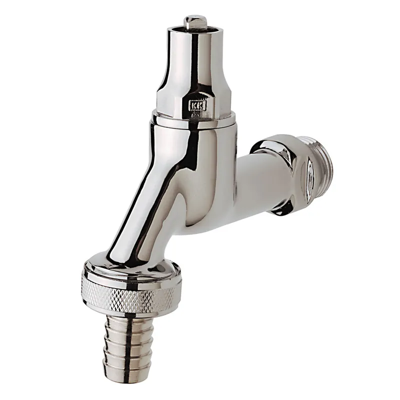 Koop Vandaag Raminex tapkraan 1/2", glansverchroomd, met steeksleutelbediening, slangwartel bovendeel 11202