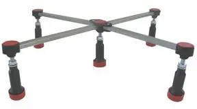 Goedkoop Solar douchebakpoten, 5 poten, ster-model, in hoogte verstelbaar van 115 tot 180mm.