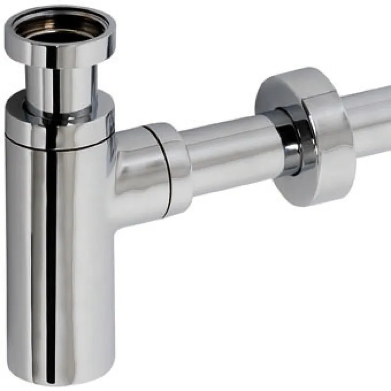 Bestel Nu Solar Plus bekersifon, hoog model,inclusief muurbuis en rozet chroom, 1/4", 32mm, chroom