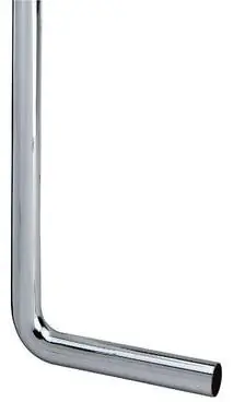 Koop Online Solar Plus vloerbuis 90°, 32x220/680mm, messing verchroomd, aansluiting buiseind