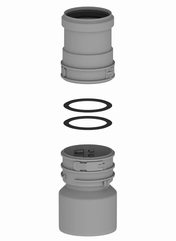Burgerhout MiniFlex koppelset Star-Flex 80-60mm PP grijs 400471375 Veilige Betaling