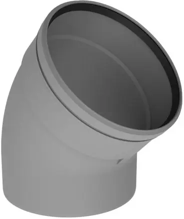 Burgerhout Multi-PP rookgasafvoerbocht 150mm 45° grijs 400470761 Betrouwbaar