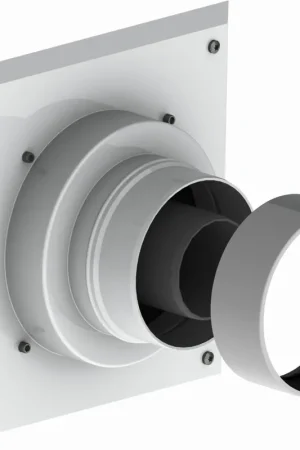 Beperkt Aanbod Burgerhout TwinSafe concentrisch verloop 60/100mm wit RAL9016 400470140