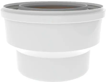 Burgerhout TwinSafe concentrisch verloop 80/125mm aluminium wit RAL9016 410084675 Meest Verkocht