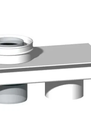Burgerhout TwinSafe PP adapterbak 2x80mm 60/100mm PP wit 400470311 Gecertificeerd
