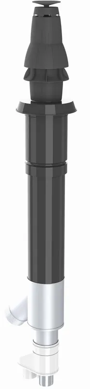 Koop Vandaag Burgerhout Skyline 3000 dakdoorvoer HR combi 80-80x1680mm PP, parallel zwart 400452919