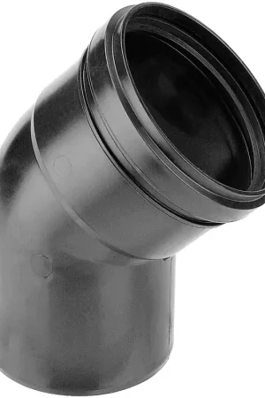 Aanbieding Burgerhout Twinline air luchttoevoerbocht 100mm 45° PP zwart 400452034