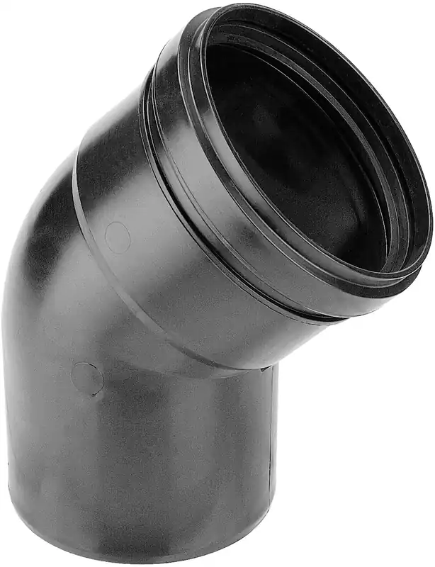 Aanbieding Burgerhout Twinline air luchttoevoerbocht 100mm 45° PP zwart 400452034