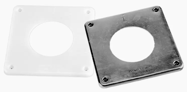 Burgerhout muurplaat voor geveldoorvoer 125mm kunststof 2st. zwart/wit 400453865 Beste Prijs