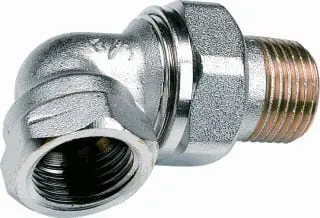 Comap 3-delige radiator koppeling 1/2" haaks vernikkeld 490204 Direct Verzonden