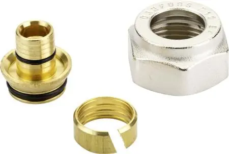Comap aansluit koppeling 16 x 2mm - 3/4" euroconus. ( chroom ). Voor alle soorten buis ( PEX - Alu/Pex - PE-RT ) Hoge Kwaliteit