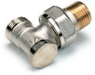 Comap voetventiel, messing, 1/2" (15), haaks, vernikkeld Gecertificeerd
