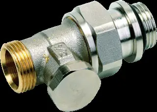 Op = Op Comap voetventiel, messing, 1/2" (15), recht, staartstuk/buitendraad, vernikkeld, bediening nok