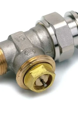 Alleen Vandaag Comap voorinstelbare thermostatische radiatorkraan type R809EB. 1/2" Recht. Buisaansluiting M22. T.b.b. M28 knop