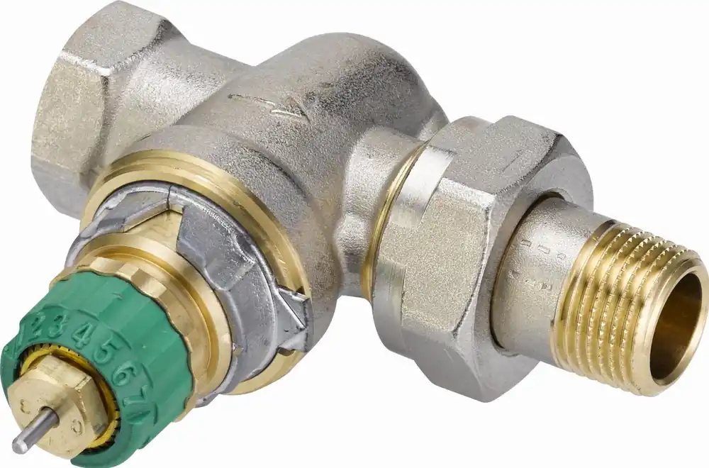 Danfoss RA-DV drukgecompenseerde radiatorafsluiter 1/2" Recht. Verkort model, NF versie Snelle Levering