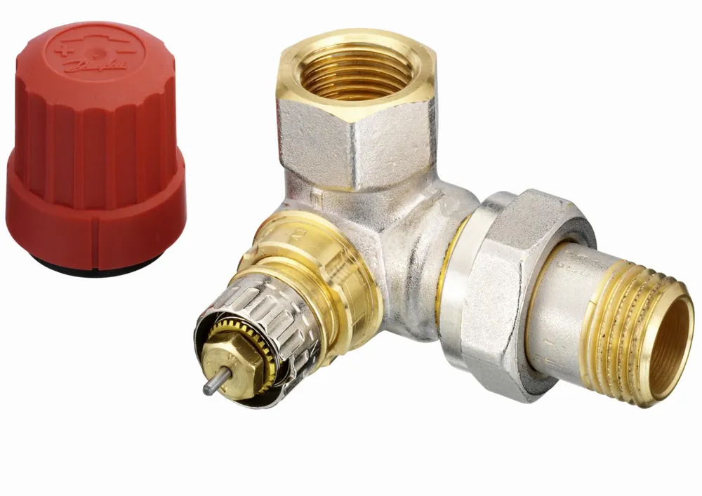 Koopje Danfoss RA-N thermostatische radiatorkraan 1/2‘‘ dubbel haaks rechts t.b.v. Click 22 kop 013G0233