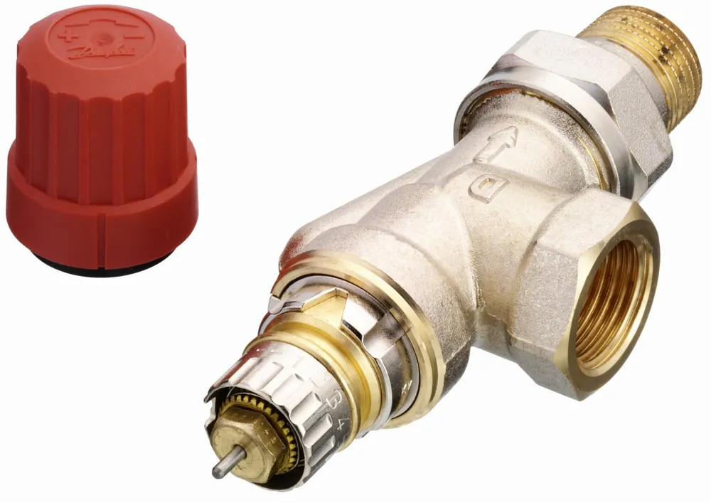 Danfoss RA-N thermostatische radiatorkraan 1/2‘‘ haaks verkeerd t.b.v. click 22 kop 013G0153 Koopje