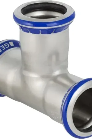 Bestseller Geberit Mapress, T-stuk, 90 graden, RVS 316, met CIIR afdichtring, 54mm x 54mm x 54mm (persmof x persmof x persmof)