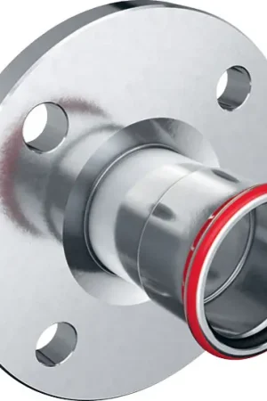 Beste Prijs Geberit Mapress, Vaste overgangsflens, recht, 1-delig, PN10/16, C-staal, met CIIR afdichtring, 35mm (persmof)