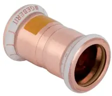 Tijdelijk Beschikbaar Geberit Mapress, Sok, gas, recht, 1-delig, koper, met HNBR afdichtring, 28mm x 28mm (persmof x persmof)
