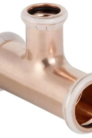 Voordeelprijs Geberit Mapress, Verloop T-stuk, 90 graden, koper, met CIIR afdichtring, 42mm x 28mm x 42mm (persmof x persmof x persmof)