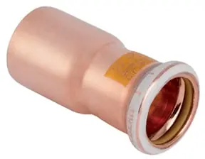 Geberit Mapress, Verloopsok, gas, recht, 1-delig, koper, met HNBR afdichtring, 28mm x 22mm (schuifeind x persmof) Superprijs