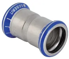 Bestseller Geberit Mapress, Sok, recht, 1-delig, RVS 316, met CIIR afdichtring, 42mm x 42mm (persmof x persmof)