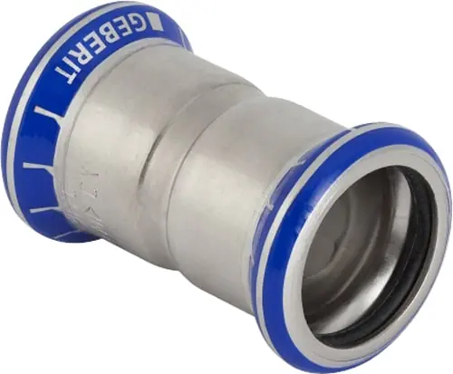 Must-Have Geberit Mapress, Sok, recht, 1-delig, RVS 316, met CIIR afdichtring, 76,1mm x 76,1mm (persmof x persmof)