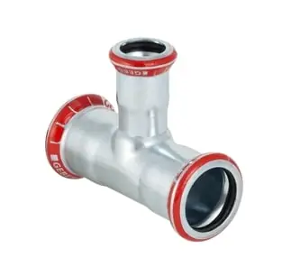 Geberit Mapress, T-stuk, 90 graden, C-staal, met CIIR afdichtring, 54mm x 15mm x 54mm (persmof x persmof x persmof) Rechtstreeks Van De Fabrikant