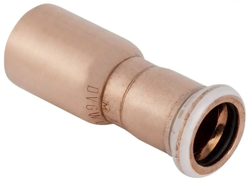 Geberit Mapress, Verloopsok, recht, 1-delig, koper, met CIIR afdichtring, 35mm x 22mm (schuifeind x persmof) Beperkt Aanbod