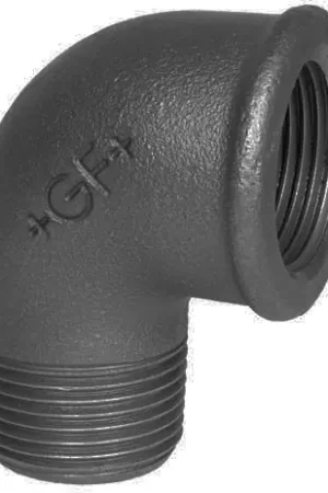 Koop Online Georg Fisher 092 knie 90gr 5/4" (binnendraad x buitendraad) zwart FM