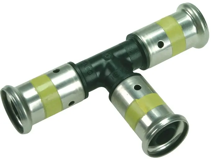 Gratis Retour Henco T-stuk, 26mm x 26mm x 26mm kunststof, gas (pers x pers x pers)