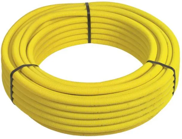 Henco-Standard GAS 16X2 met mantel geel op rol van 25 meter 25016GASMG Op = Op