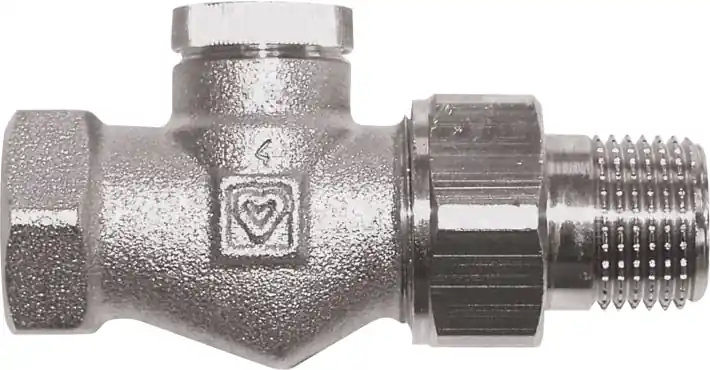 Herz voetventiel, messing, 3/8" (10), recht, staartstuk/binnendraad, vernikkeld, bediening binnenzeskant Gereduceerde Prijs