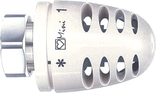 Herz Mini thermostaatkop, M28x1,5, vloeistofgevuld, 6-30°C, met 0-stand en vloeistof voeler Actieprijs