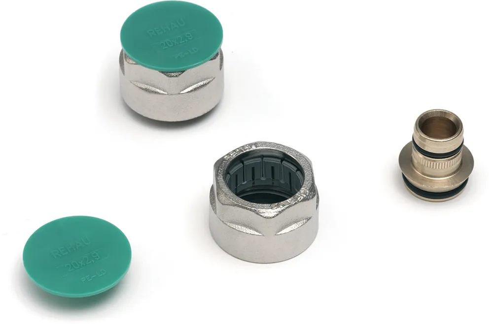 Gereduceerde Prijs Rehau aansluit koppeling 20 x 2,9mm - 3/4" euroconus. Klem- schroefkoppeling t.b.v. Rautitan Stabil buis
