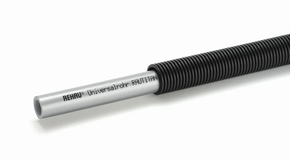 Nieuw REHAU 1m RAUTITAN Flex leiding / buis 20 x 2,8mm in zwarte mantelbuis op rol E=100 11304501100