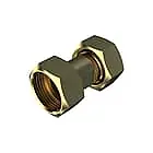 Snelle Levering Raminex watermeterkoppeling, 3-delig, DN15, 3/4" x 3/4", 2x wartelmoer, l=37 mm, vlakdichtend, messing 20019