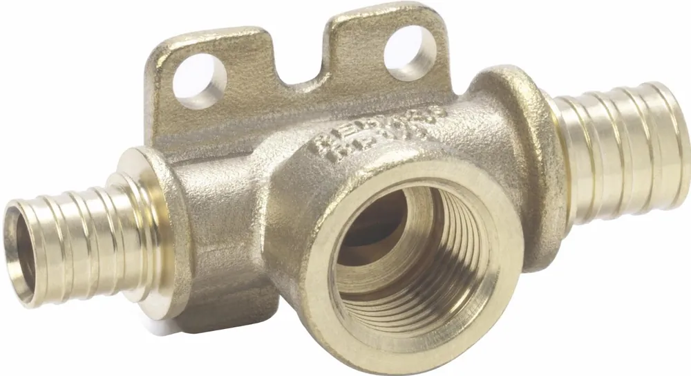 Premium Rehau Rautitan LX fitting messing T-stuk opbouw 16 x 1/2" x 16mm (schuif x binnendraad x schuif) 11681211001