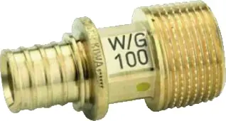 Bestseller Rehau Rautitan LX+Gfitting messing overgang, 20mm x 3/4" bu (schuif x buitendraad)
