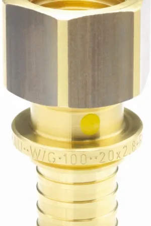 Bestseller Rehau Rautitan LX+Gfitting messing overgang, 25mm x 1" bi (schuif x binnendraad)
