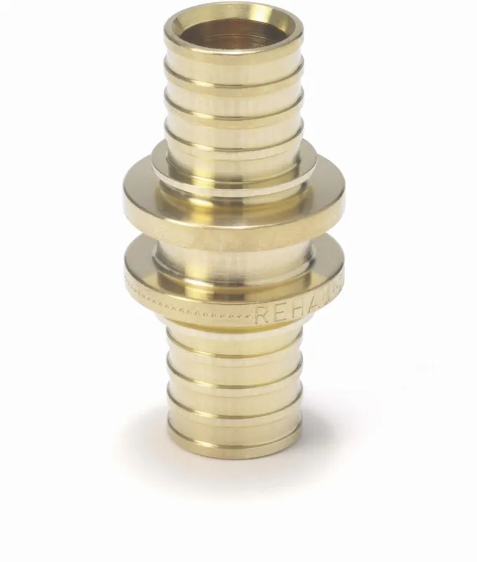 Gratis Retour Rehau Rautitan fitting messing, rechte koppeling x 12mm, x 12mm, schuif x schuif 11681761001