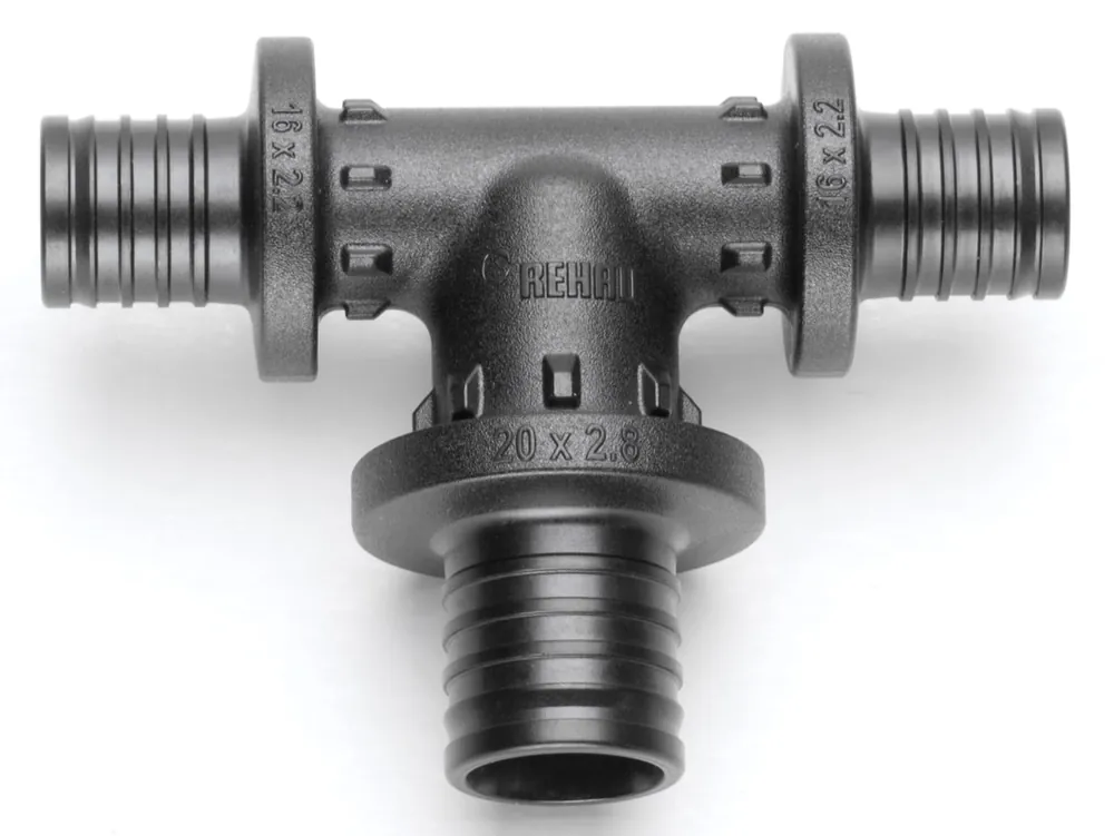 Rehau Rautitan fitting, t-stuk, 16x20x16mm, schuifeind Lage Prijs
