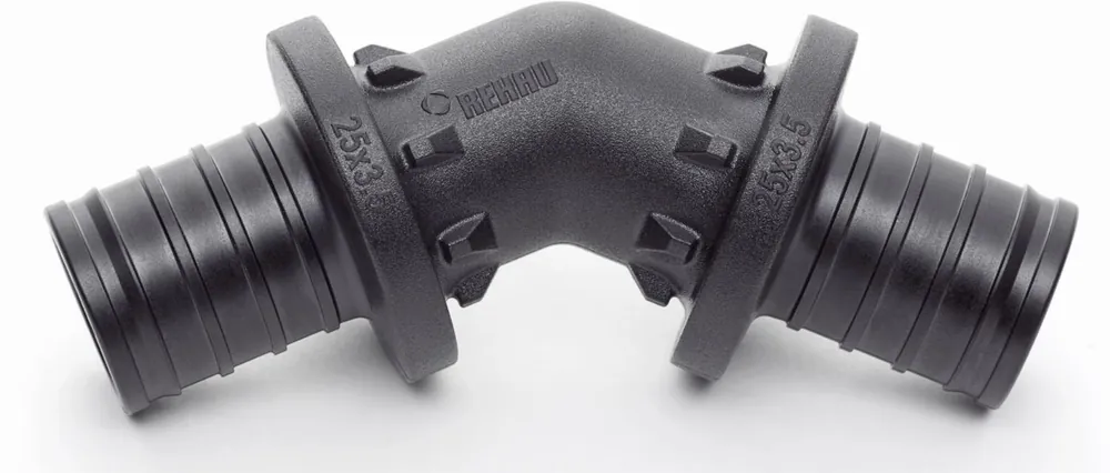 Rehau Rautitan PX fitting kunststof, knie koppeling 45gr, 32 x 32mm (schuif x schuif) Superprijs