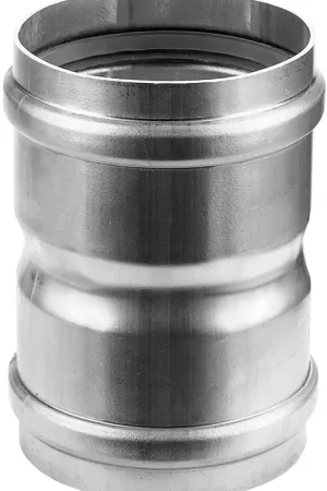 Alleen Vandaag Solar Plus Alu-fix, enkelwandig rookgas, koppelstuk, aluminium, steekeind 80mm, mof 80mm, lengte 125/25mm