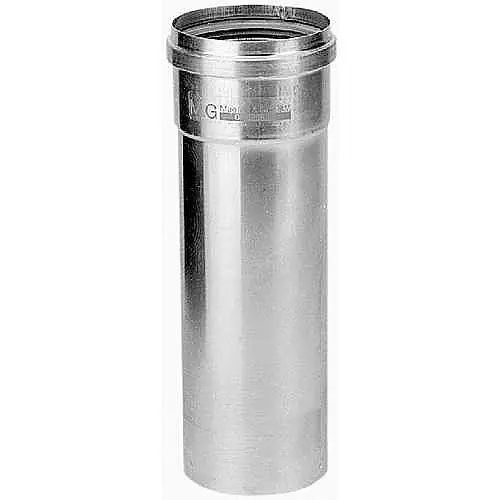 Solar Plus enkelwandige buis aluminium Ø100mm wand 1.5mm 250mm steekeind/mof met afdichting Gastec Qa grijs 400451600 Merkproduct