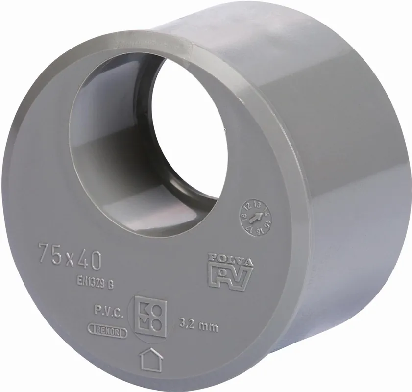 Solar Plus fitting, recht, pvc, aansluiting 1 110mm lijmmof, aansluiting 2 75mm Exclusieve Aanbieding