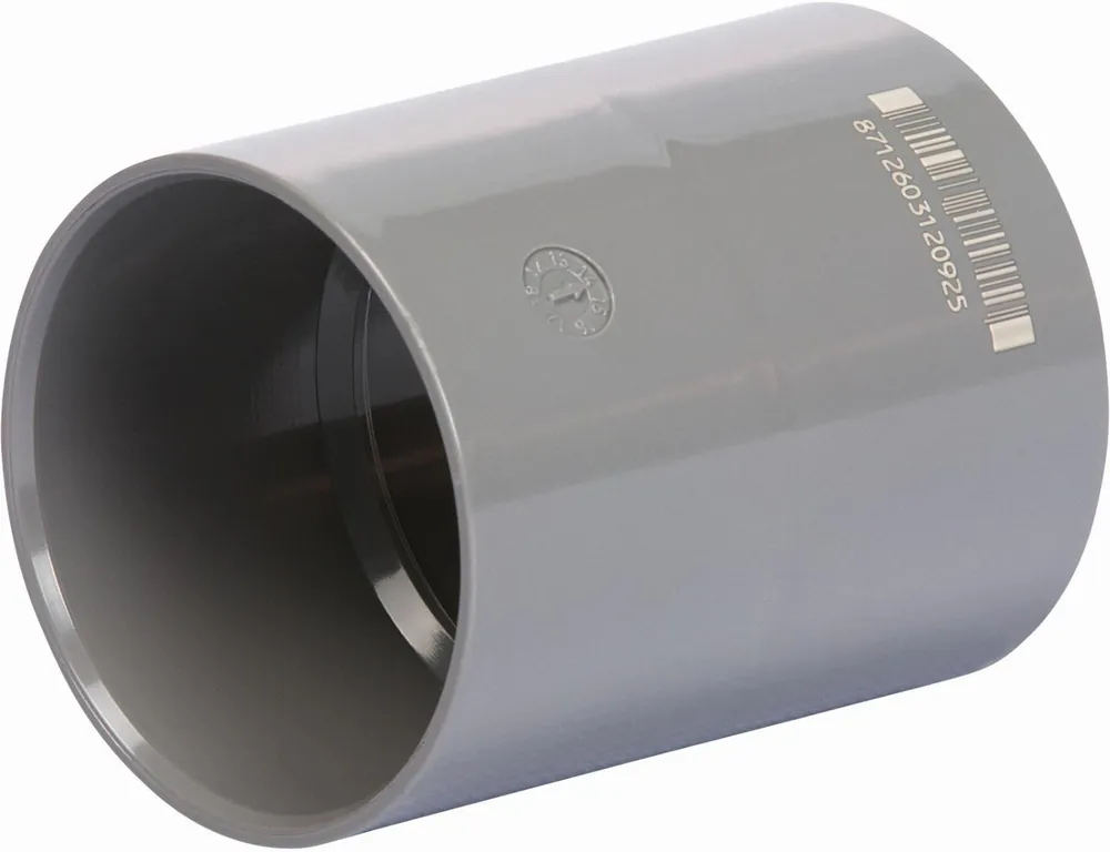 Dagaanbieding Solar Plus fitting, recht, pvc, aansluiting 1 75mm lijmmof, aansluiting 2 75mm