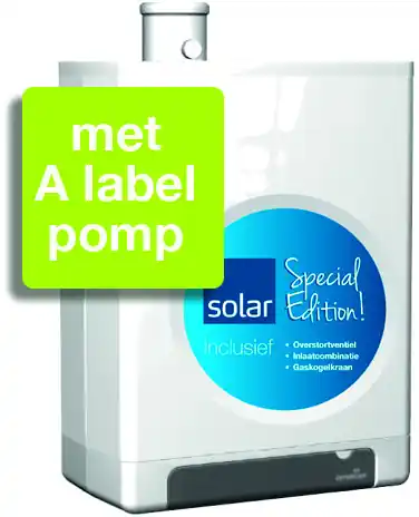 Express Levering Solar Plus Hre 28 combiketel, CW4, max. aanvoer 90°C, vermogen 80-60°C/22.8kW, 80/80, hxbxd 650x450x240mm